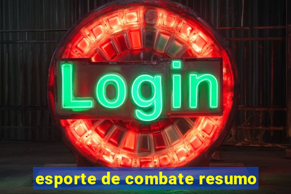 esporte de combate resumo