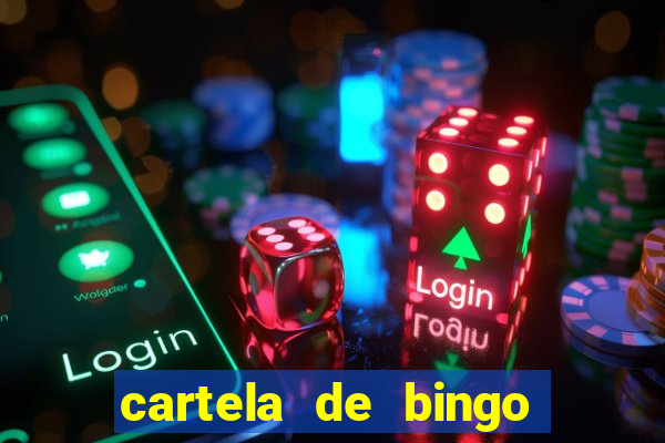 cartela de bingo pra imprimir