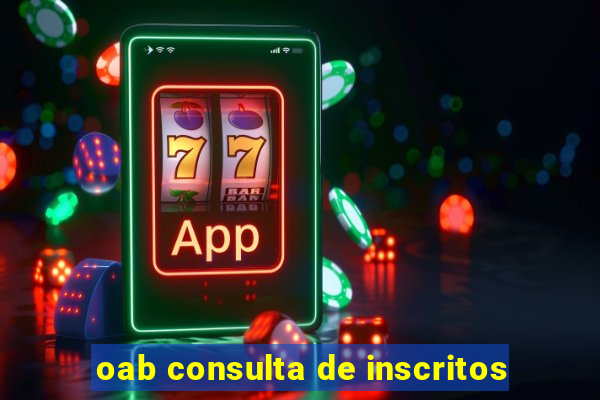 oab consulta de inscritos