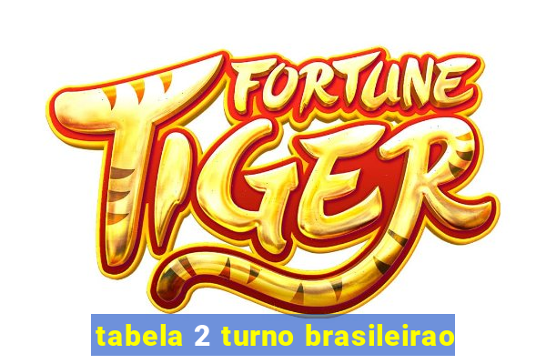 tabela 2 turno brasileirao