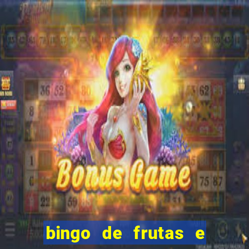 bingo de frutas e legumes para imprimir