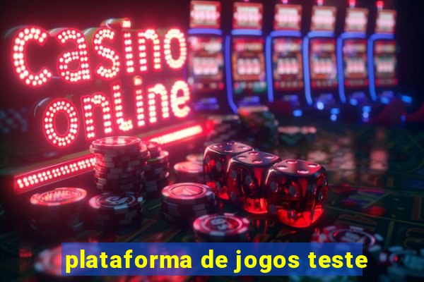 plataforma de jogos teste