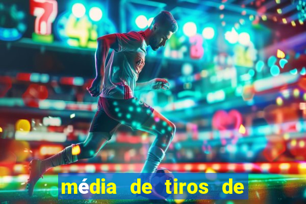 média de tiros de meta por jogo
