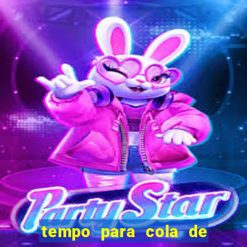 tempo para cola de cano secar