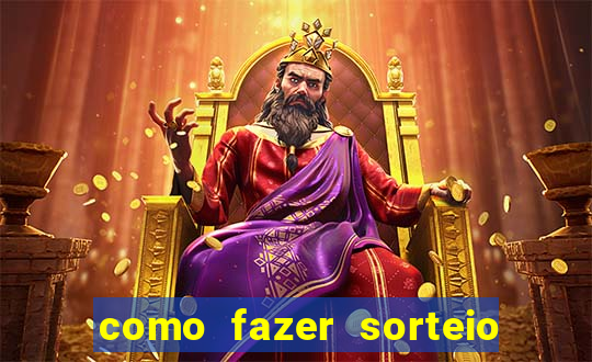 como fazer sorteio de cores online