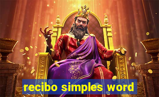 recibo simples word