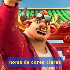 nome de cores claras